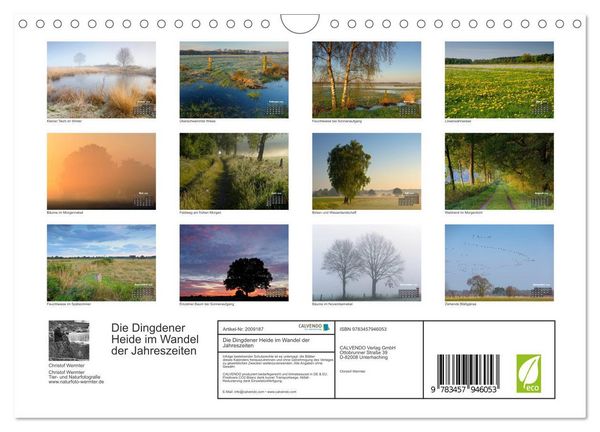 Produktbild: Die Dingdener Heide im Wandel der Jahreszeiten (Wandkalender 2026 DIN A4 quer), CALVENDO Monatskalender