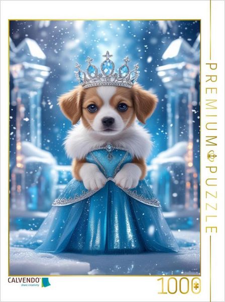 Produktbild: CALVENDO Puzzle Die Schneek&ouml;nigin-Hundewelpe | 1000 Teile Lege-Gr&ouml;&szlig;e 64x48cm Foto-Puzzle f&uuml;r gl&uuml;ckliche Stunden