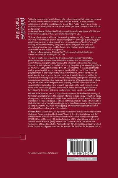 Produktbild: Value and Virtue in Public Administration
