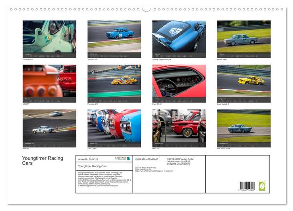 Produktbild: Youngtimer Racing Cars (Wandkalender 2026 DIN A2 quer), CALVENDO Monatskalender