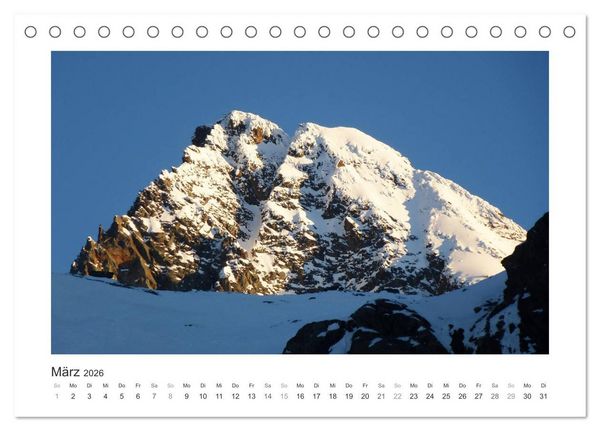 Produktbild: Die sch&ouml;nsten Gipfel der Alpen - Giganten aus Fels und Eis (Tischkalender 2026 DIN A5 quer), CALVENDO Monatskalender