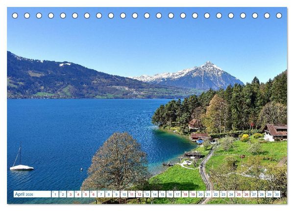 Produktbild: Schweizer Bergblicke (Tischkalender 2026 DIN A5 quer), CALVENDO Monatskalender