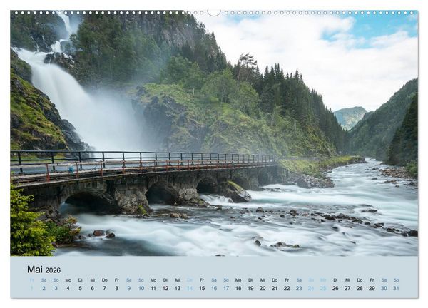 Produktbild: Naturgewalt Norwegen (Wandkalender 2026 DIN A2 quer), CALVENDO Monatskalender