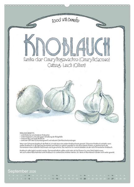 Produktbild: Food with Benefits (Wandkalender 2026 DIN A2 hoch), CALVENDO Monatskalender
