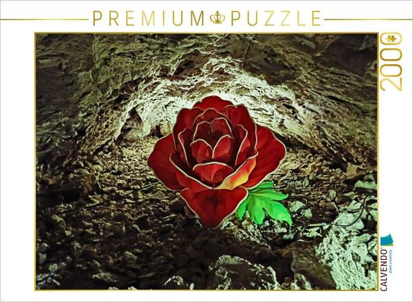 CALVENDO Puzzle Barbarossahöhle - Lichtspiel einer Rose | 2000 Teile Lege-Größe 90x67cm Foto-Puzzle für glückliche Stunden