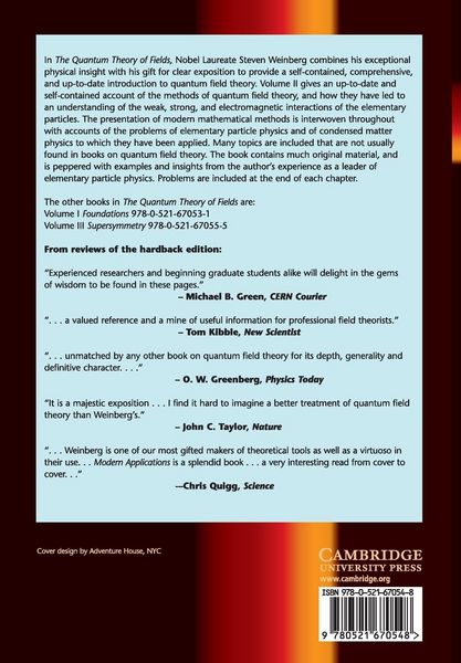 Produktbild: The Quantum Theory of Fields v2