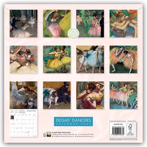 Produktbild: Degas Dancers &ndash; Degas T&auml;nzerinnen 2027 &ndash; Original Flame Tree Publishing-Kalender [Kalender]