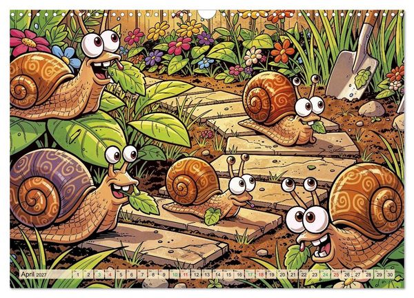 Produktbild: Lustige Weinbergschnecken - Comic (Wandkalender 2027 DIN A3 quer), CALVENDO Monatskalender