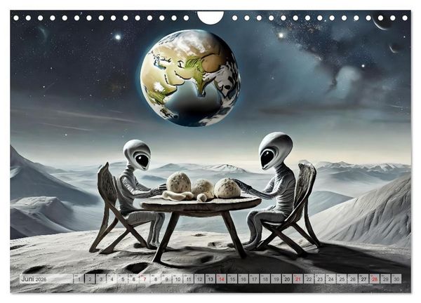 Produktbild: Aliens auf Tour (Wandkalender 2026 DIN A4 quer), CALVENDO Monatskalender