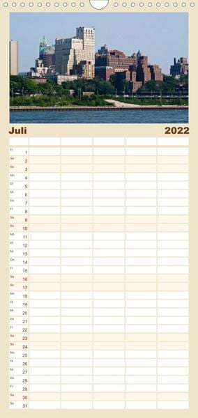 Produktbild: Familienplaner Ansichten einer Stadt: New York (Wandkalender 2022 , 21 cm x 45 cm, hoch)