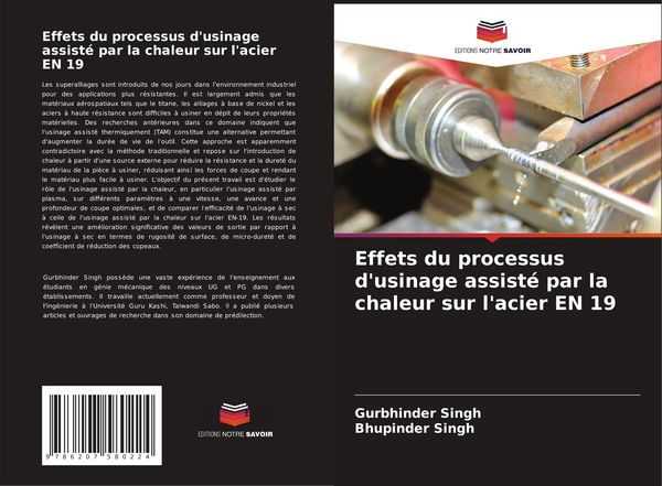 Produktbild: Effets du processus d'usinage assist&eacute; par la chaleur sur l'acier EN 19