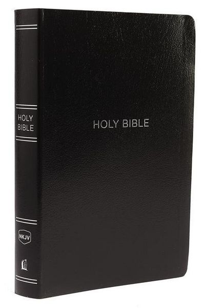 Produktbild: NKJV, Reference Bible, Center-Column Giant Print, Leather-Look, Black, Thumb Indexed, Red Letter, Comfort Print