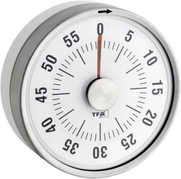 Produktbild: TFA Dostmann Puck Timer Wei&szlig; analog