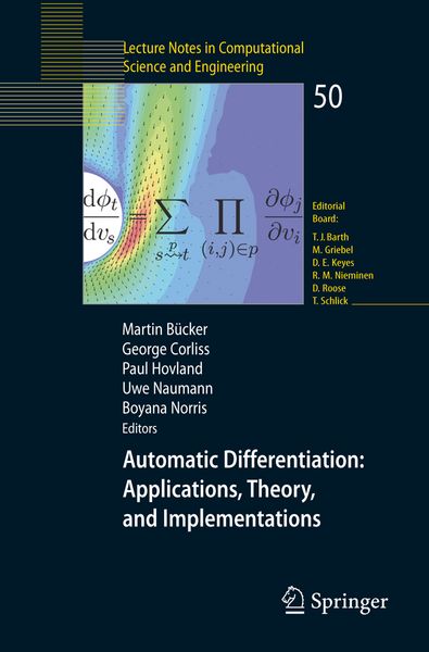 Produktbild: Automatic Differentiation: Applications, Theory, and Implementations