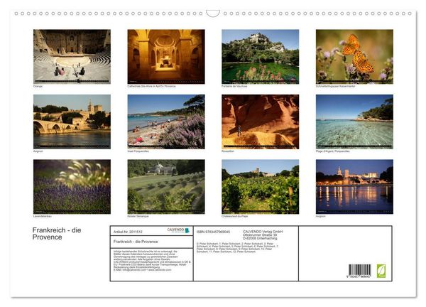 Produktbild: Frankreich - die Provence (Wandkalender 2026 DIN A2 quer), CALVENDO Monatskalender