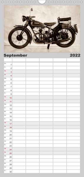 Produktbild: Familienplaner Motorrad Oldtimer aus &Ouml;sterreich (Wandkalender 2022 , 21 cm x 45 cm, hoch)