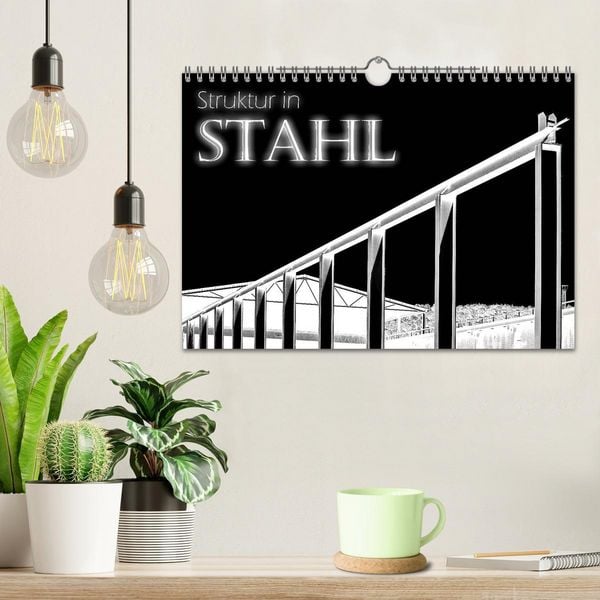 Produktbild: Struktur in Stahl (Wandkalender 2026 DIN A4 quer), CALVENDO Monatskalender