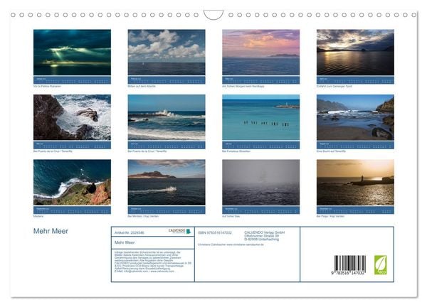 Produktbild: Mehr Meer (Wandkalender 2026 DIN A3 quer), CALVENDO Monatskalender