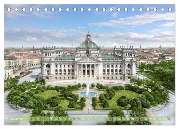 Produktbild: Berlin zur Kaiserzeit &ndash; Fotos neu restauriert und detailkoloriert (Tischkalender 2026 DIN A5 quer), CALVENDO Monatskalender