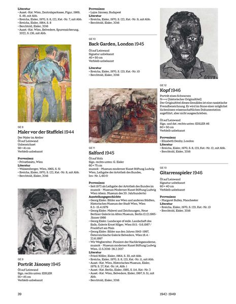 Produktbild: Georg Eisler. Werkverzeichnis der Gem&auml;lde