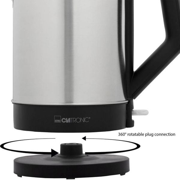 Produktbild: Clatronic WKS 3692schwarz Wasserkocher Edelstahl, Schwarz Fassungsverm&ouml;gen: 1.5l