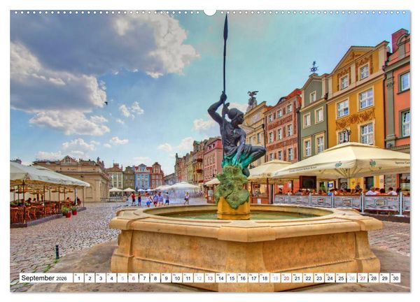 Produktbild: Posen Poznan - Bunte und strahlende Akzente (hochwertiger Premium Wandkalender 2026 DIN A2 quer), Kunstdruck in Hochglanz