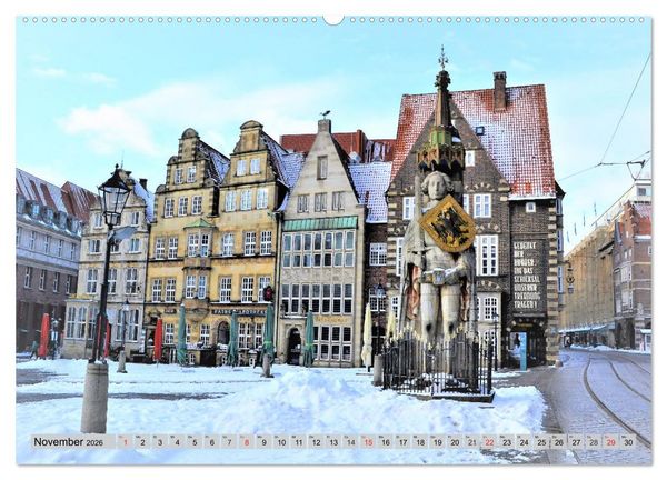 Produktbild: Hansestadt Bremen - Ein Stadtstaat an der Weser (Wandkalender 2026 DIN A2 quer), CALVENDO Monatskalender