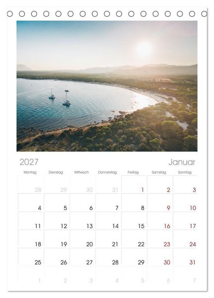 Produktbild: Tischplaner 2027 - Sardinien. Sch&ouml;ne Landschaften und bunte St&auml;dte. (A5 Tischkalender zum Aufstellen) CALVENDO