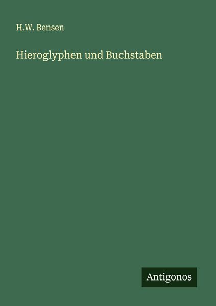 Produktbild: Hieroglyphen und Buchstaben