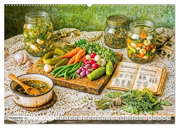 Produktbild: Alte Handwerksk&uuml;nste - Sticken, Backen, Schneidern und Traditionen (Wandkalender 2027 DIN A2 quer), CALVENDO Monatskalender