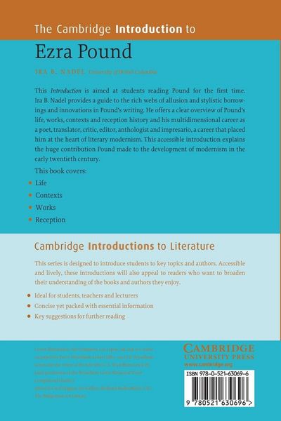Produktbild: The Cambridge Introduction to Ezra Pound