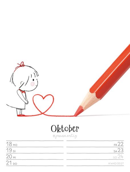 Produktbild: Little Dreams Wochenplaner Kalender 2027