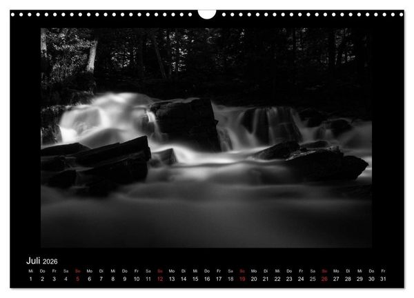 Produktbild: Harz-Bilder in monochrome (Wandkalender 2026 DIN A3 quer), CALVENDO Monatskalender