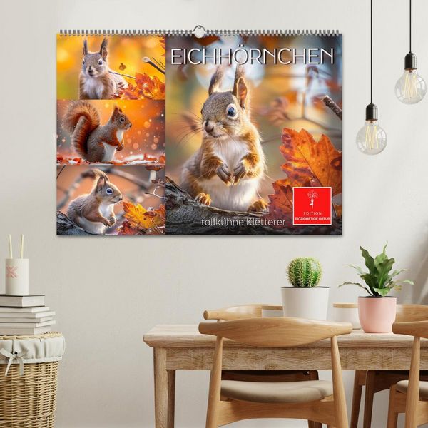 Produktbild: Eichh&ouml;rnchen - tollk&uuml;hne Kletterer (Wandkalender 2026 DIN A2 quer), CALVENDO Monatskalender
