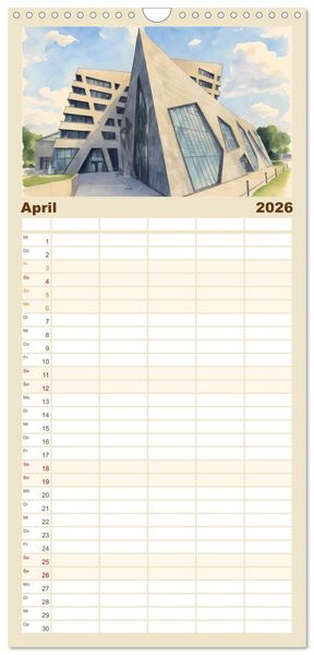 Produktbild: Familienplaner 2026 - Zauberhaftes L&uuml;neburg mit 5 Spalten (Wandkalender, 21 x 45 cm) CALVENDO