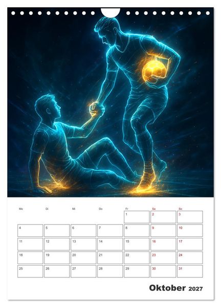 Produktbild: Vision Fu&szlig;ball Licht - Kraft - Spiel (Wandkalender 2027 DIN A4 hoch), CALVENDO Monatskalender