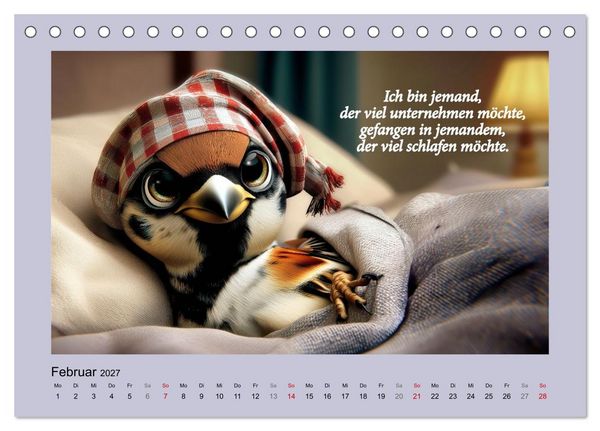 Produktbild: Kesse Spatzen (Tischkalender 2027 DIN A5 quer), CALVENDO Monatskalender
