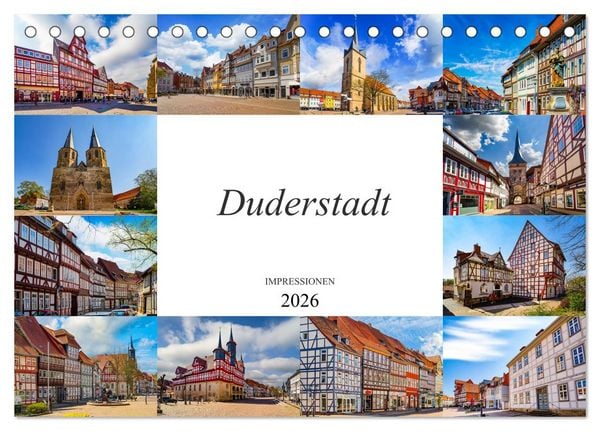 Produktbild: Duderstadt Impressionen (Tischkalender 2026 DIN A5 quer), CALVENDO Monatskalender