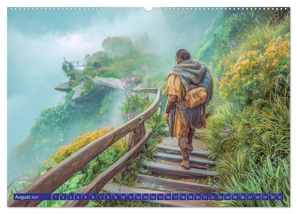 Produktbild: Mystische Kraftorte - Fantasiewerke (hochwertiger Premium Wandkalender 2027 DIN A2 quer), Kunstdruck in Hochglanz