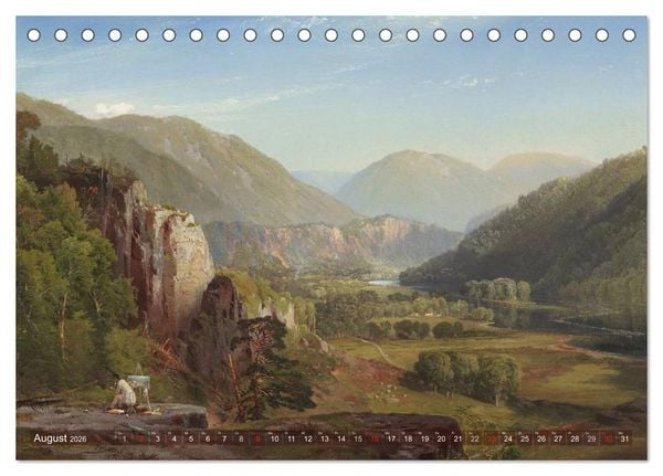 Produktbild: Gemalte Landschaften (Tischkalender 2026 DIN A5 quer), CALVENDO Monatskalender
