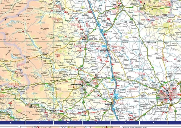 Produktbild: Yorkshire A-Z Visitors Map