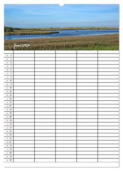 Produktbild: St. Peter Ording Familienplaner (hochwertiger Premium Wandkalender 2026 DIN A2 hoch), Kunstdruck in Hochglanz