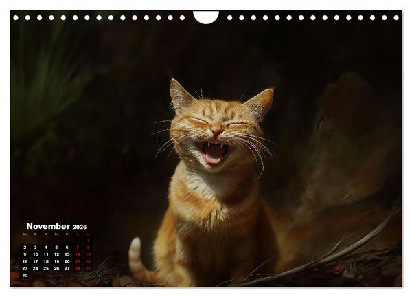 Produktbild: Auch Katzen lachen gern (Wandkalender 2026 DIN A4 quer), CALVENDO Monatskalender