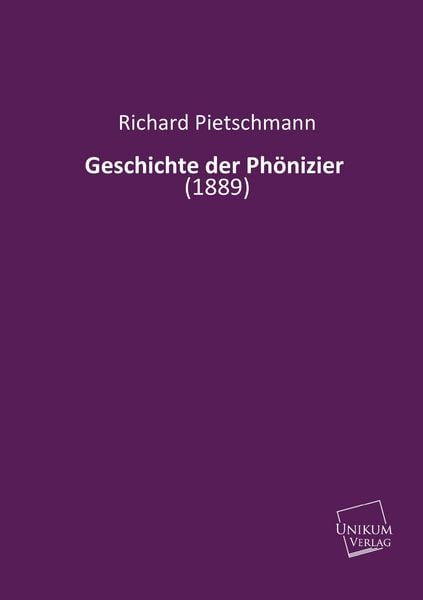 Produktbild: Pietschmann, R: Geschichte der Ph&ouml;nizier