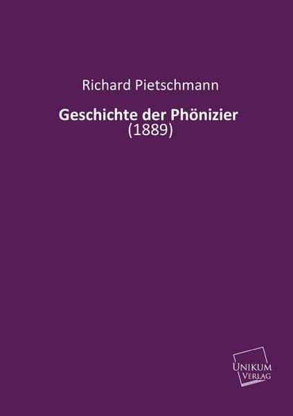 Produktbild: Pietschmann, R: Geschichte der Ph&ouml;nizier