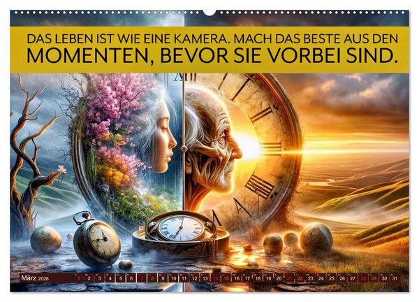 Produktbild: Im Flow der Zeit - im Hier und Jetzt (hochwertiger Premium Wandkalender 2026 DIN A2 quer), Kunstdruck in Hochglanz
