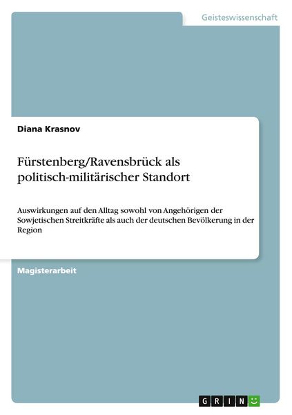 Produktbild: F&uuml;rstenberg/Ravensbr&uuml;ck als politisch-milit&auml;rischer Standort