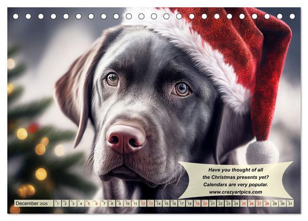 Produktbild: Great fun for Labrador lovers (Desk Calendar 2026 DIN A5 landscape), CALVENDO 12 Month DeskCalendar