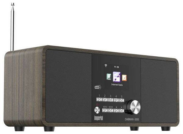 Produktbild: Imperial DABMAN i200 V2 Internet Tischradio DAB+, UKW, Internet AUX, USB, DLNA, LAN, Internetradio Holz