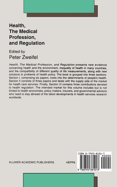 Produktbild: Health, the Medical Profession, and Regulation